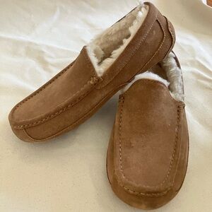 UGG Men's Chestnut Suede Shearling-Lined Slip-On Loafers